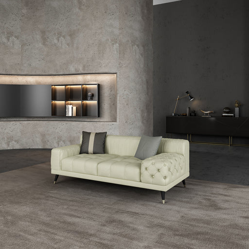 European Furniture - Outlander Loveseat Off White Italian Leather - EF-88881-L - GreatFurnitureDeal