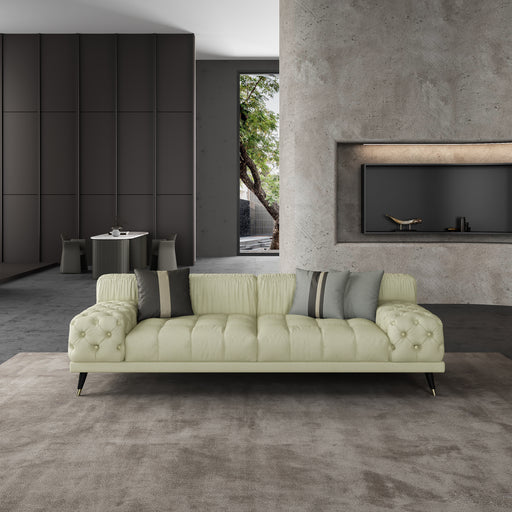 European Furniture - Outlander Sofa Off White Italian Leather - EF-88881-S - GreatFurnitureDeal