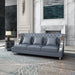 European Furniture - Mayfair 2 Piece Sofa Set Premium Gray Italian Leather - EF-90281-2SET - GreatFurnitureDeal
