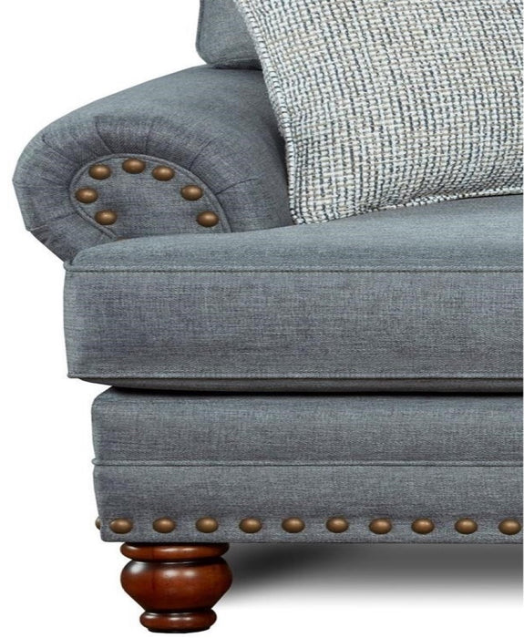 Southern Home Furnishings - 2820-KP Bates Charcoal Sofa in Grey - 2820-KP Bates Charcoal Sofa