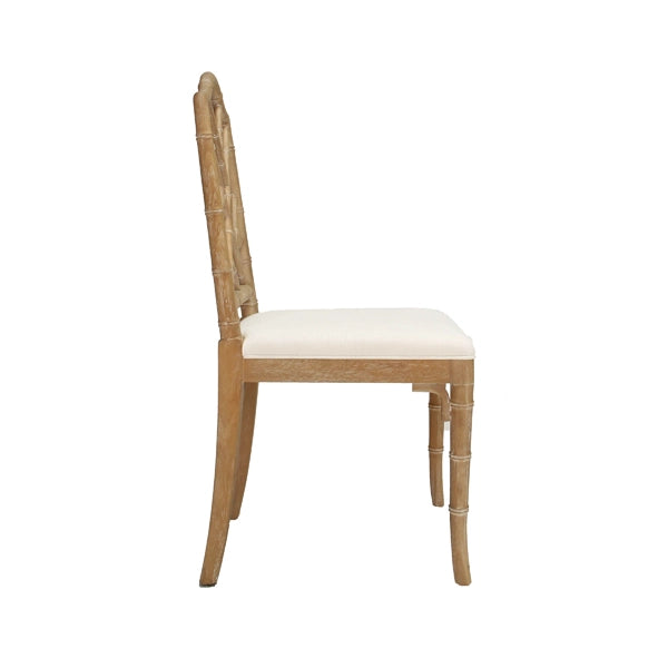 Worlds Away - Fairfield Bamboo Dining Chair In Cerused Oak - FAIRFIELD CO