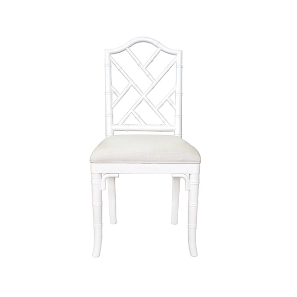 Worlds Away - Fairfield Bamboo Dining Chair In White Lacquer - FAIRFIELD WH