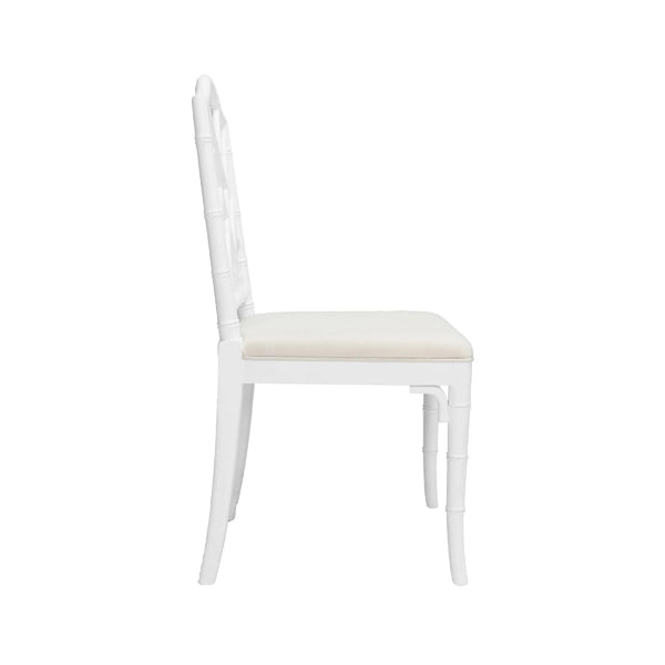 Worlds Away - Fairfield Bamboo Dining Chair In White Lacquer - FAIRFIELD WH - GreatFurnitureDeal