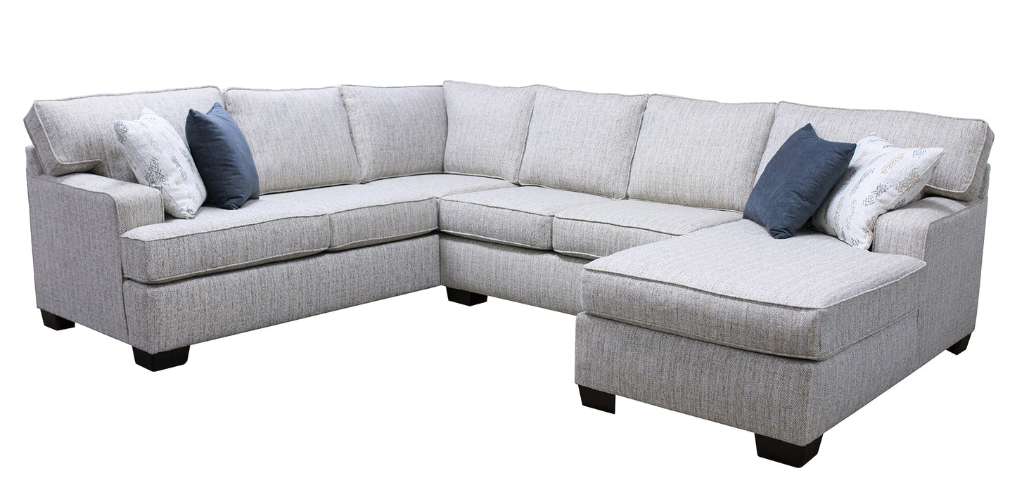 Mariano Italian Leather Furniture - Frazier High Performance Fabric Sectional - LUK-FRAZIER-SEC