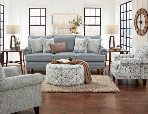Southern Home Furnishings - 533 Glenville Cascade Ottoman in Charcoal - 533 Glenville Cascade Ottoman - GreatFurnitureDeal
