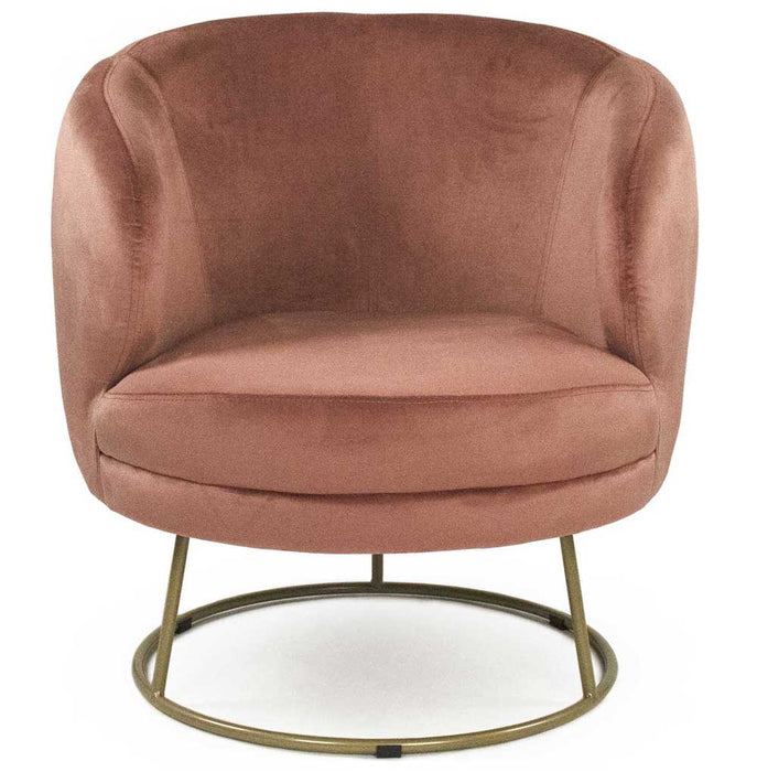 Zentique - Mauve Rose Velvet Accent Chair - GH002-VP - GreatFurnitureDeal