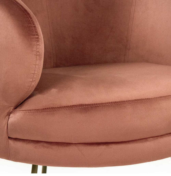 Zentique - Mauve Rose Velvet Accent Chair - GH002-VP - GreatFurnitureDeal