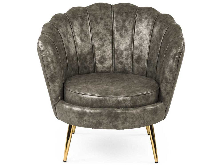 Zentique - Distressed Grey Accent Chair - GH003-PU - GreatFurnitureDeal