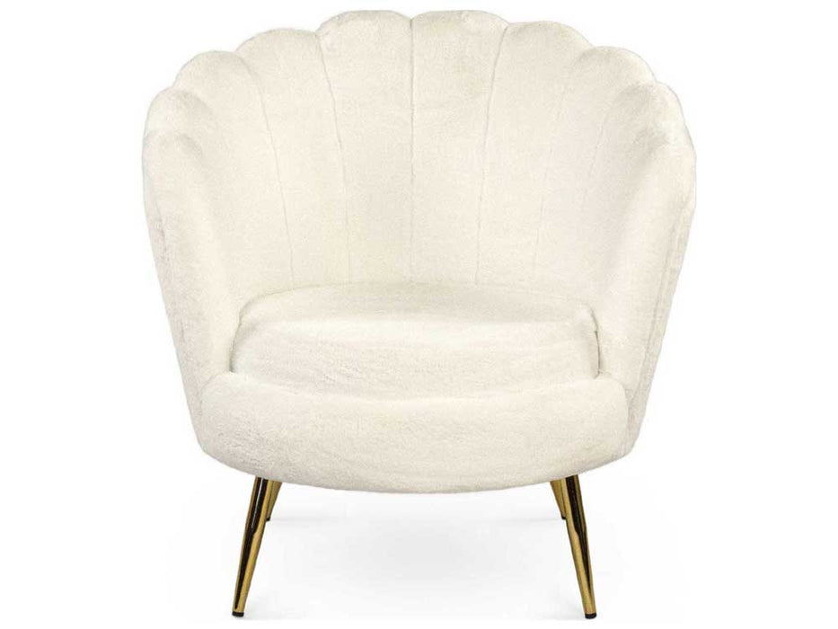 Zentique - White Faux Accent Chair - GH003-RW - GreatFurnitureDeal