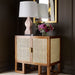 Worlds Away - Gwyneth Ceramic Table Lamp Linen Shade In Blush - GWYNETH BLUSH - GreatFurnitureDeal