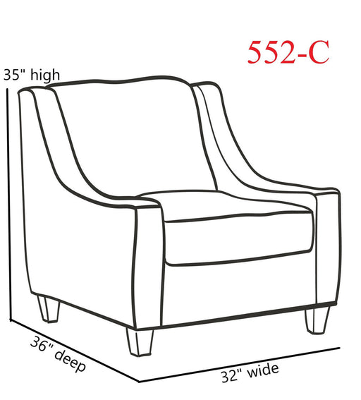 Southern Home Furnishings - Talbert Desert Accent Chair in Multi - 552 Talbert Desert Accent Chair - GreatFurnitureDeal