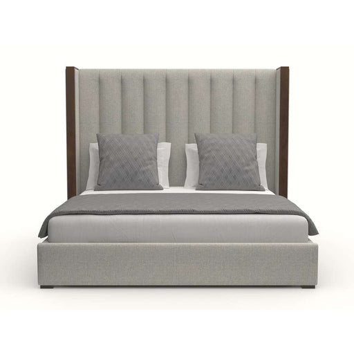 Nativa Interiors - Irenne Vertical Channel Tufted Upholstered Medium King Charcoal Bed - BED-IRENNE-VC-MID-KN-PF-CHARCOAL - GreatFurnitureDeal