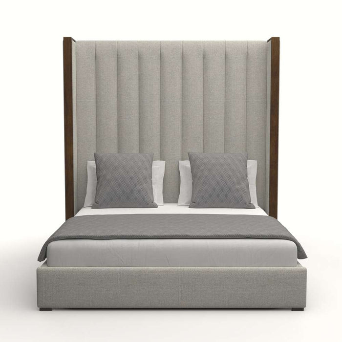 Nativa Interiors - Irenne Vertical Channel Tufted Upholstered High King Off White Bed - BED-IRENNE-VC-HI-KN-PF-WHITE - GreatFurnitureDeal