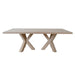 Worlds Away - Double Tripod Base Rectangle Dining Table in Cerused Oak - HAINES CO - GreatFurnitureDeal