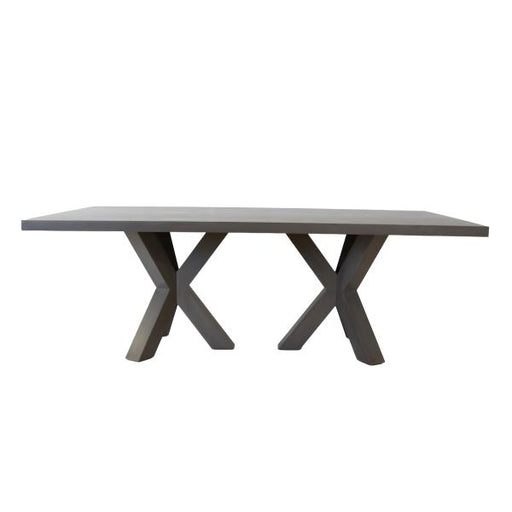 Worlds Away - Double Tripod Base Rectangle Dining Table in Smoke Grey Oak - HAINES SG - GreatFurnitureDeal