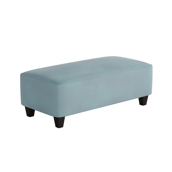 Southern Home Furnishings - Bella Skylight Cocktail Ottoman in Blue - 100-C Bella Skylight 49" Wide