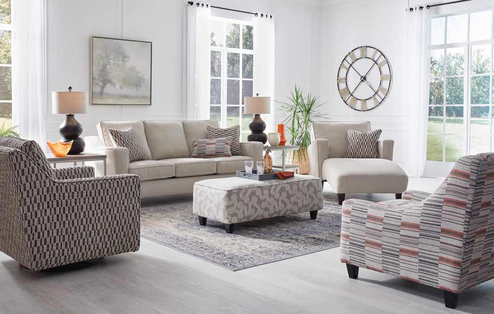 Southern Home Furnishings - Stanley Sofa in Sandstone - 3005-00KP Stanley Sandstone Sofa - GreatFurnitureDeal