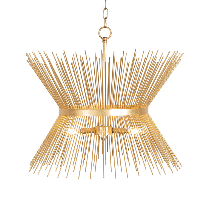 Worlds Away - Kelso Acrylic Box Pendant With Four Light Cluster in Gold Leaf - KELSO G - GreatFurnitureDeal