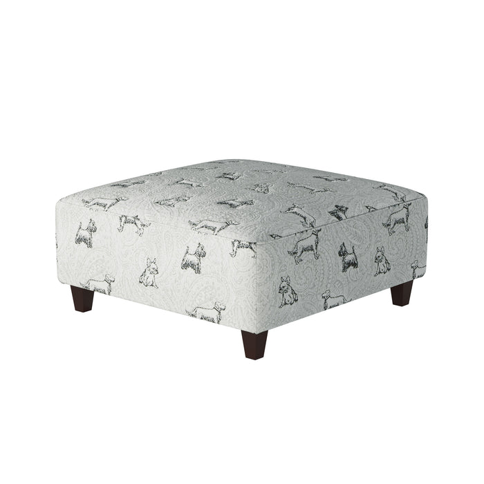 Southern Home Furnishings - Biscuit Iron 38"Cocktail Ottoman in Grey - 109-C Biscuit Iron