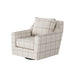 Southern Home Furnishings - Windowpane Chalk Swivel Glider Chair in Off-White, Grey - 67-02G-C Windowpane Chalk - GreatFurnitureDeal