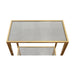 Worlds Away - Two Tier Gold Leaf Rectangular Table With Antique Mirror Shelves - JOYCE G - GreatFurnitureDeal