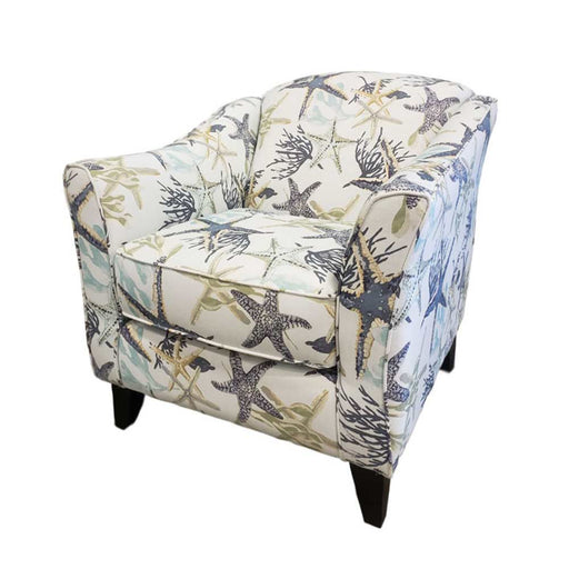 Southern Home Furnishings - Jitterbug Flax Accent Chair in Multi - 452 Savannah Ocean Accent Chair - GreatFurnitureDeal