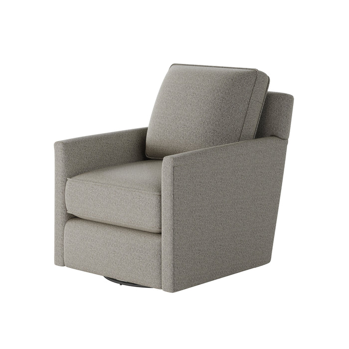 Southern Home Furnishings - Evenings Stone Swivel Glider Chair in Grey - 21-02G-C Evenings Stone