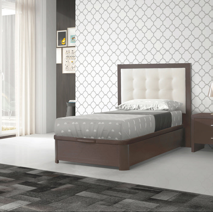 ESF Furniture - Regina 2 Piece Storage Twin Size Bedroom Set in Wenge - REGINABEDTS-2SET