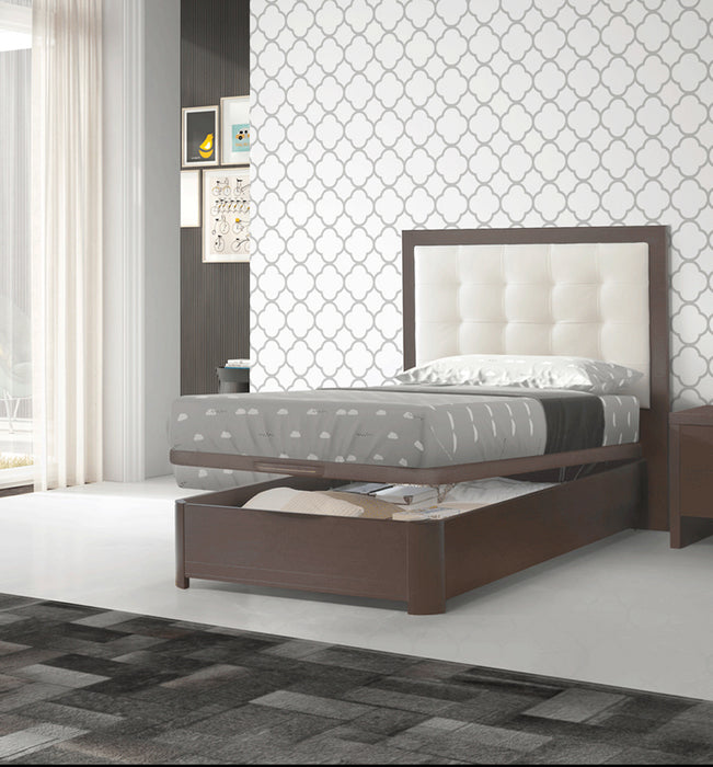 ESF Furniture - Regina 2 Piece Storage Twin Size Bedroom Set in Wenge - REGINABEDTS-2SET