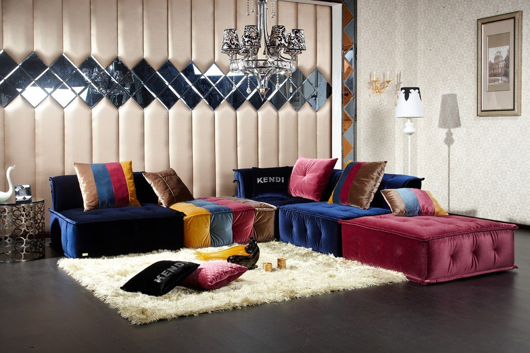 Vig Furniture - Divani Casa Dubai - Contemporary Fabric Sectional Sofa - VGKNK8450