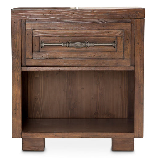 AICO Furniture - Carrollton 1 Drawers Nightstand in Rustic Ranch - KI-CRLN040-407N - GreatFurnitureDeal