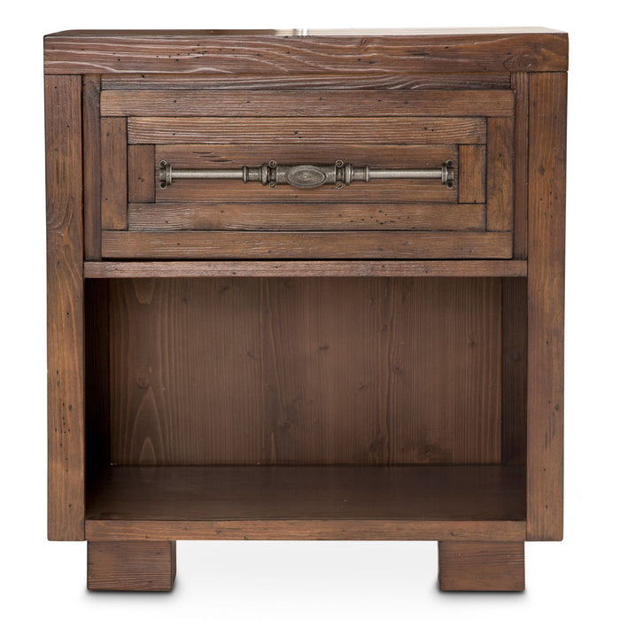 AICO Furniture - Carrollton 1 Drawers Nightstand in Rustic Ranch - KI-CRLN040-407N