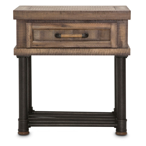 AICO Furniture - Crossings Side Table W- Drawer in Reclaimed Barn - KI-CRSG040-217 - GreatFurnitureDeal