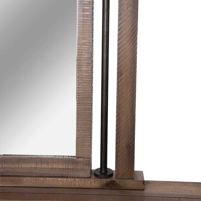 AICO Furniture - Crossings Dresser Mirror in Reclaimed Barn - KI-CRSG060-217