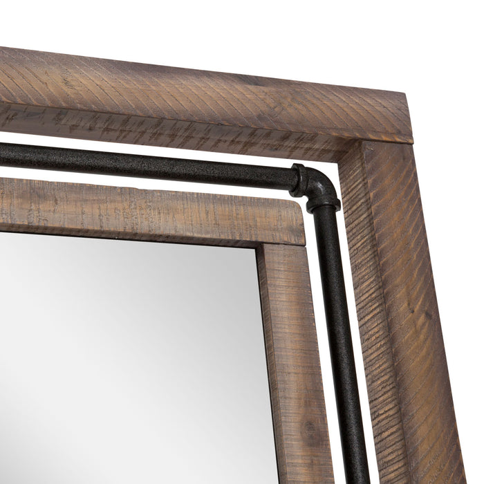 AICO Furniture - Crossings Dresser Mirror in Reclaimed Barn - KI-CRSG060-217 - GreatFurnitureDeal