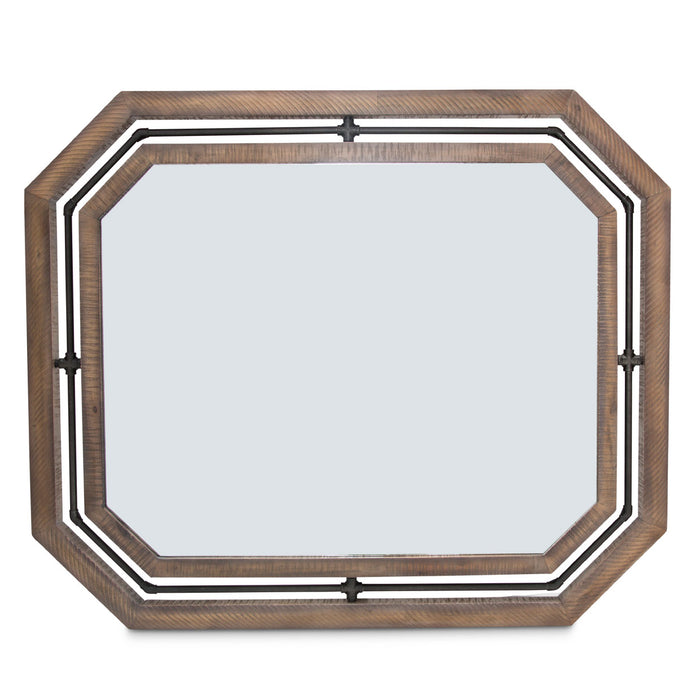 AICO Furniture - Crossings Wall Mirror in Reclaimed Barn - KI-CRSG067-217