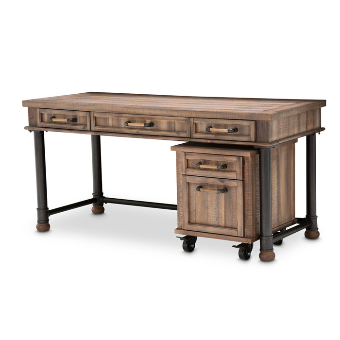 AICO Furniture - Crossings 3 Piece Writing Desk Set in Reclaimed Barn - KI-CRSG277-217-3SET - GreatFurnitureDeal