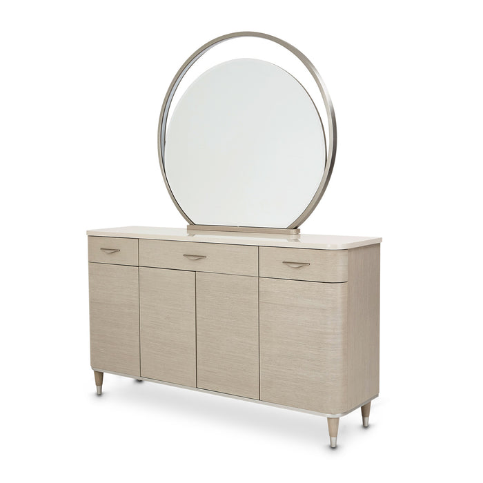 AICO Furniture - Eclipse Sideboard with Mirror in Moonlight - KI-ECLP007-260-135 - GreatFurnitureDeal