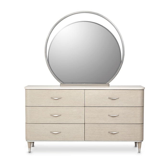 AICO Furniture - Eclipse Dresser with Mirror in Moonlight - KI-ECLP050-260-135 - GreatFurnitureDeal