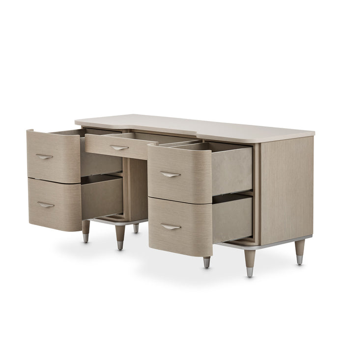 AICO Furniture - Eclipse Vanity Desk in Moonlight - KI-ECLP058-135 - GreatFurnitureDeal