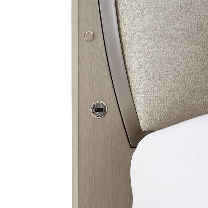 AICO Furniture - Eclipse 7 Piece California King Bedroom Set in Moonlight - KI-ECLPCK-135-7SET - GreatFurnitureDeal