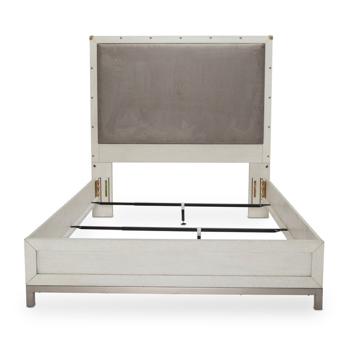 AICO Furniture - Menlo Station Eastern King Panel Bed in Eucalyptus - KI-MENP000EK-123 - GreatFurnitureDeal