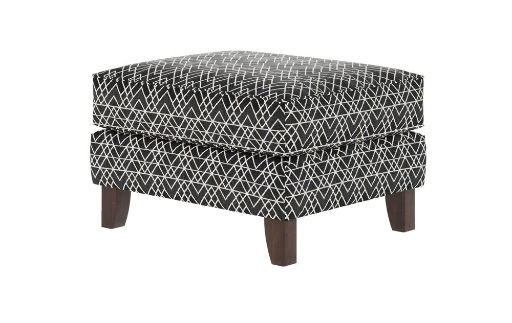Southern Home Furnishings - Hyphen Accent Chair Ottoman in Onyx - 703 Hyphen Onyx Cocktail Ottoman