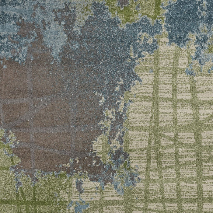 KAS Oriental Rugs - Illusions Green/Blue Area Rugs - ILL6207 - GreatFurnitureDeal
