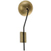 Noir Furniture - Messala Sconce, Black Steel and Brass Finish - LAMP725MTB - GreatFurnitureDeal