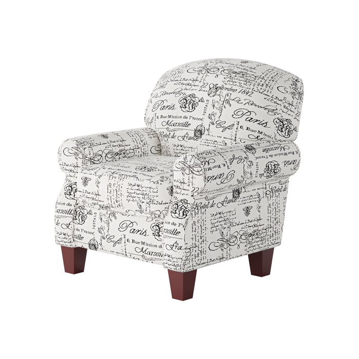 Southern Home Furnishings - Francaise Ebony Accent Chair in Multi - 532-C Francaise Ebony - GreatFurnitureDeal