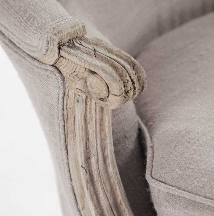 Zentique - Sebastian Dry Natural / Grey Raw Silk Accent Chair - LI-S10-11-61-2