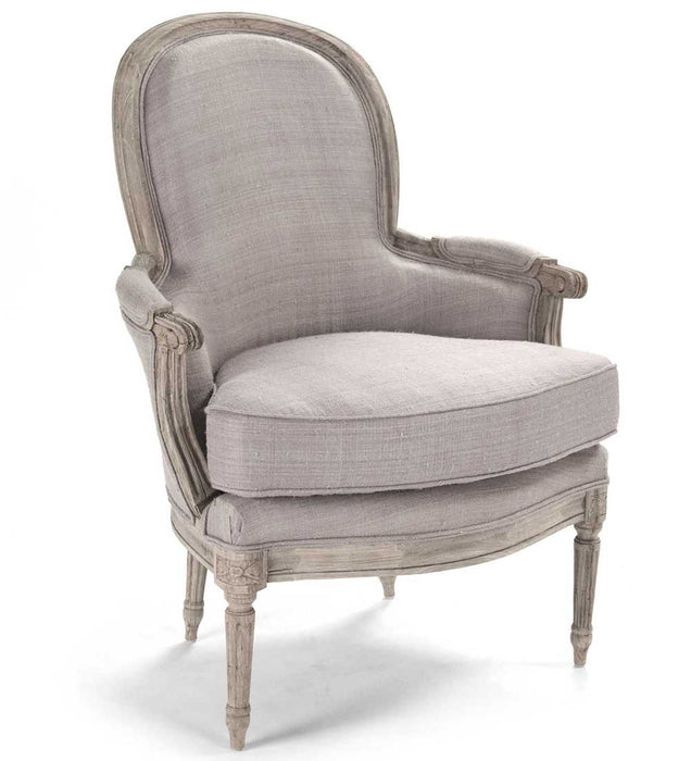 Zentique - Sebastian Dry Natural / Grey Raw Silk Accent Chair - LI-S10-11-61-2 - GreatFurnitureDeal