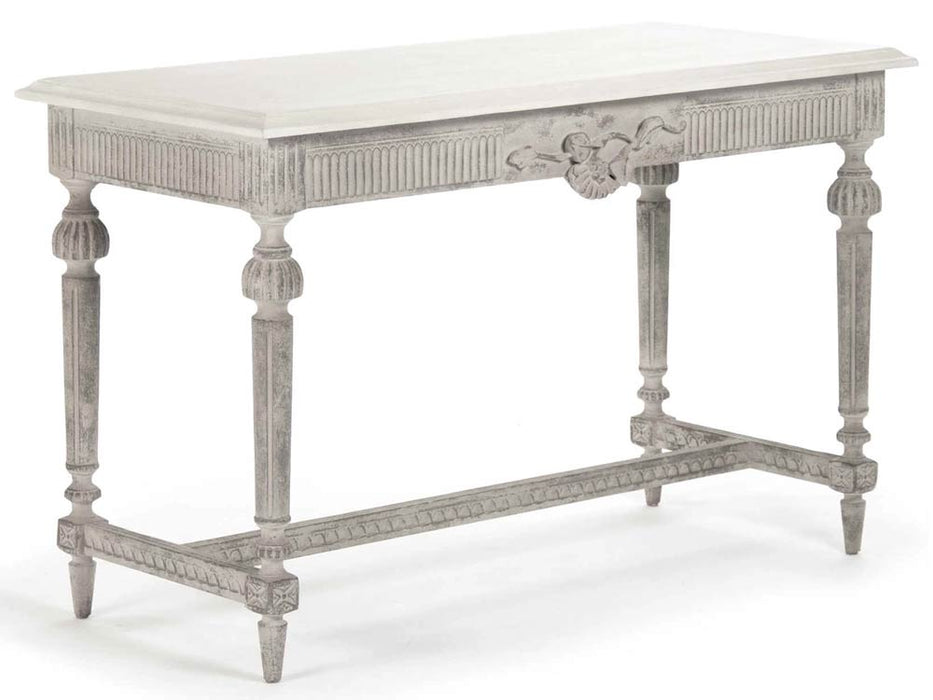 Zentique -  Moses White / Distressed Grey 49'' Wide Rectangular Console Table - LI-S13-30-18 - GreatFurnitureDeal