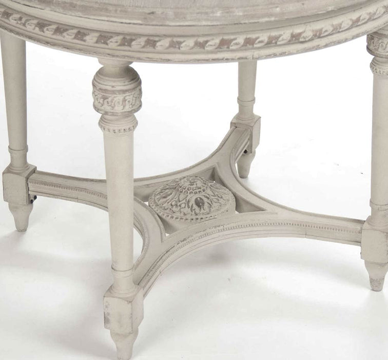 Zentique - Bart Antique Grey Taupe 28'' Wide Round Pedestal Table - LI-SH12-13-93